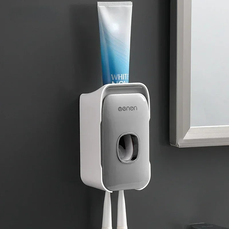 Automatic Toothpaste Dispenser Squeezer With Toothbrush Holder